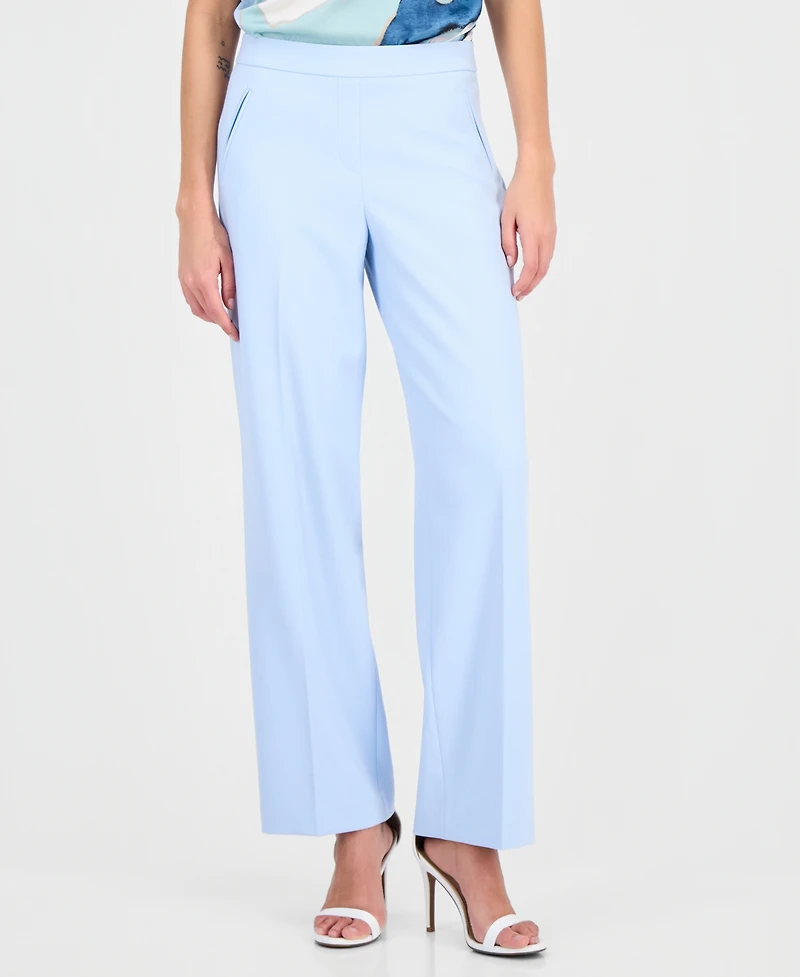 Anne Klein Women's High-Rise Wide-Leg Pants
