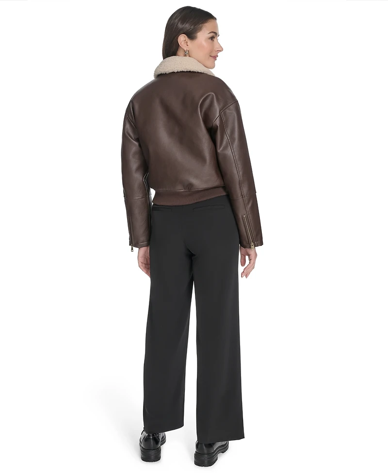 Levi's Women's Regular Faux Leather Bomber Jacket