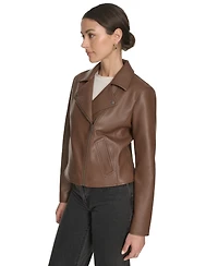 Levi's Women's Regular Faux Leather Asymmetric-Zip Moto Jacket