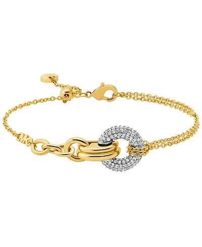 Michael Kors Two Tone Pave Torus Bracelets
