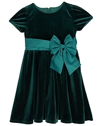 Rare Editions Girls 2T-6X Taffeta Bow Detail Dress