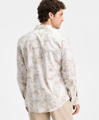 Alfani Men's Long-Sleeve Layered Botanical Shirt, Macy's Exclusive