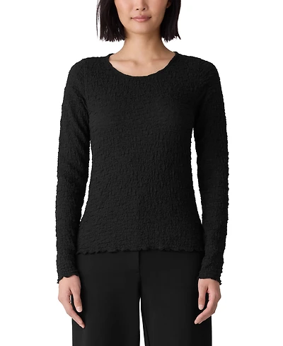 Eileen Fisher Women's Long Sleeve Round Neck Top