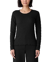 Eileen Fisher Women's Long Sleeve Round Neck Top