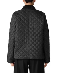 Eileen Fisher Petite Classic Collar Quilted Jacket