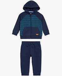 7 For All Mankind Baby Boys 2-Piece Sweat Long Sleeve Hoodie and Joggers Set