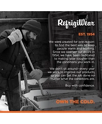 RefrigiWear Men's Warm Fleece Lined Fiberfill Insulated Leather Mitten Gloves