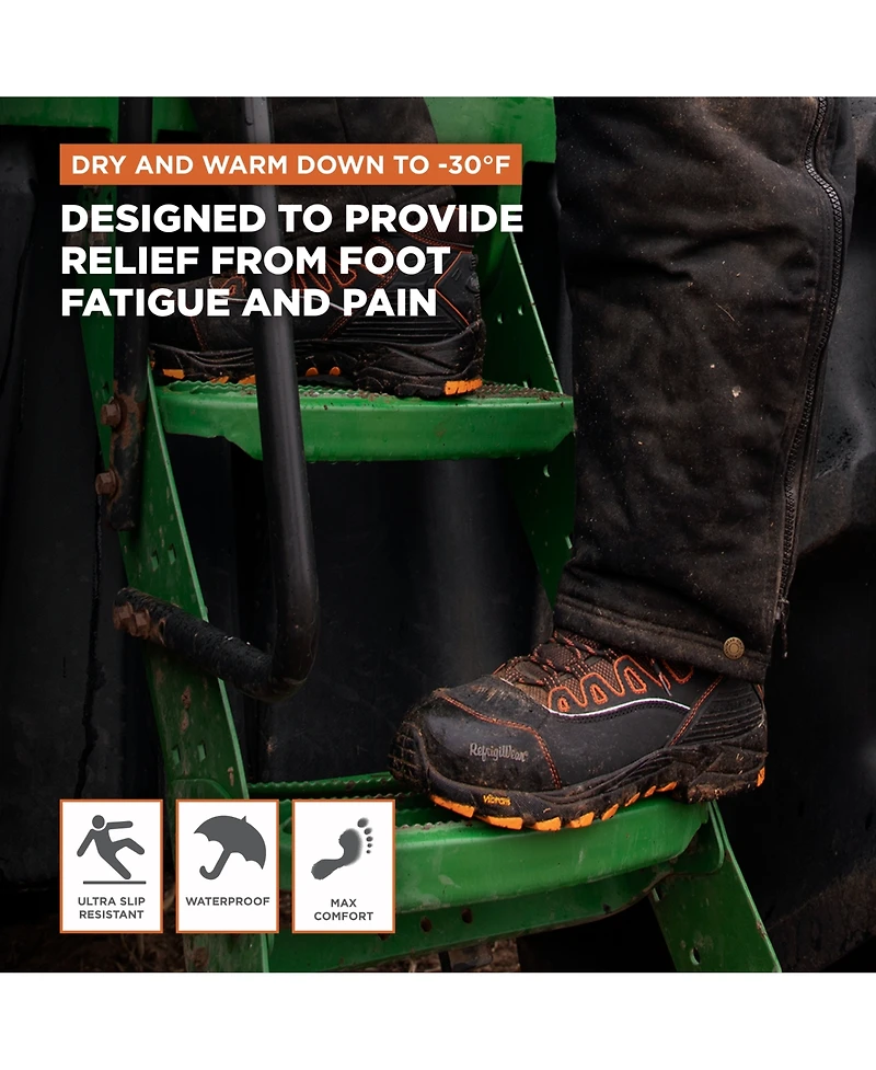 RefrigiWear Men's PolarForce Hiker Boot - Waterproof, Insulated Work Boots for Extreme Cold Weather with Astm Safety Toe