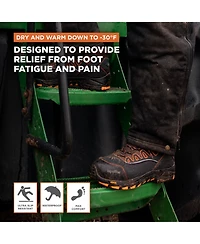 RefrigiWear Men's PolarForce Hiker Boot - Waterproof, Insulated Work Boots for Extreme Cold Weather with Astm Safety Toe