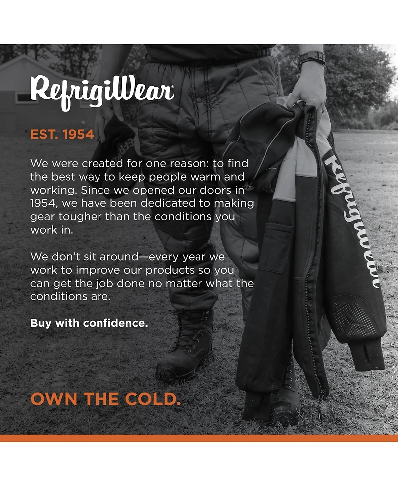 RefrigiWear Men's Warm Insulated Cooler Wear Trousers - Cold Weather Work Pants
