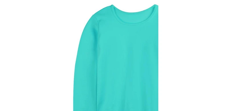 Mightly Kids Fair Trade Organic Cotton Long Sleeve Ribbed Scoop Neck Tee