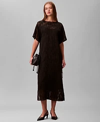 Calvin Klein Women's Short Sleeve Midi Dress