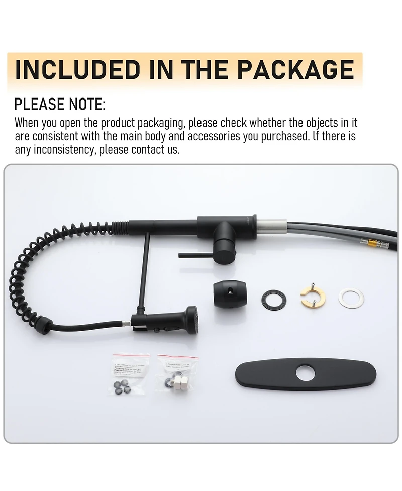 Mondawe pull down kitchen faucet