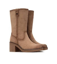 Xti Women's Suede Heeled Booties Refresh Collection By