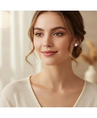 Bling Jewelry Trendy Petite Cz Accent Celestial Astrology Shinning Polaris North Star Stud Earrings .925 Sterling Silver