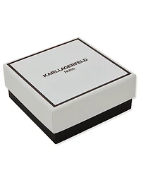 Karl Lagerfeld Paris 2-Pc. Imitation Pearl Gold-Tone Flower Necklace and Earrings Set
