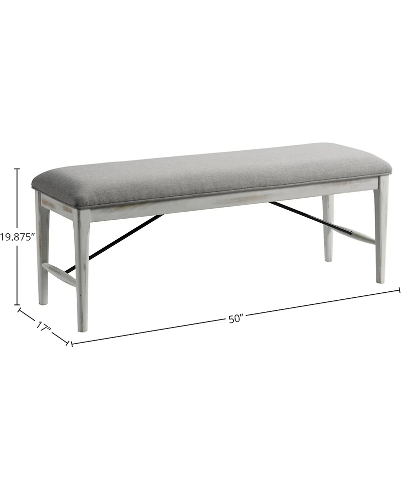 Intercon 50"" Backless Bench in Weathered White