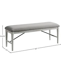 Intercon 50"" Backless Bench in Weathered White