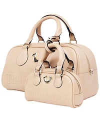 True Religion Logo Satchel with Matching Mini Bag