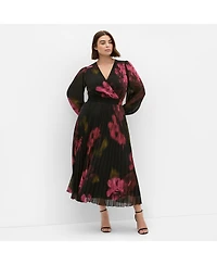 City Chic Women's Georgina Animal Print Dress