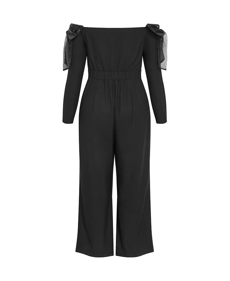 City Chic Women's Stacie Off Shoulder Jumpsuit