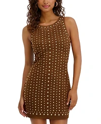 Siena Women's Studded Sleeveless Crew Neck Dress