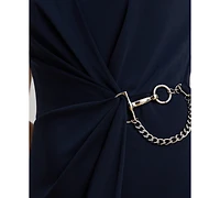 Lauren Ralph Women's Chain-Trim Cap-Sleeves Gown