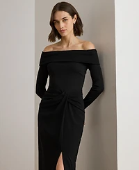 Lauren Ralph Women's Rib-Knit Off-The-Shoulder Gown