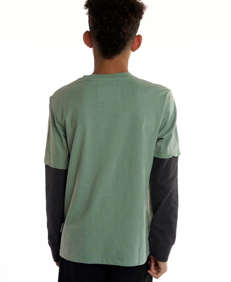 Sovereign Code Boys 5-20 Harper Twofer Graphic Print Layered T-Shirt