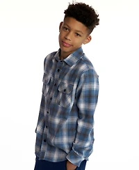 Sovereign Code Boys 5-20 Collared Plaid Long Sleeves Shirt