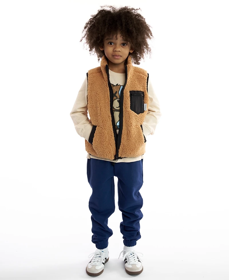 Sovereign Code Boys 2T-7 3-Piece T-Shirt, Vest and Joggers Set