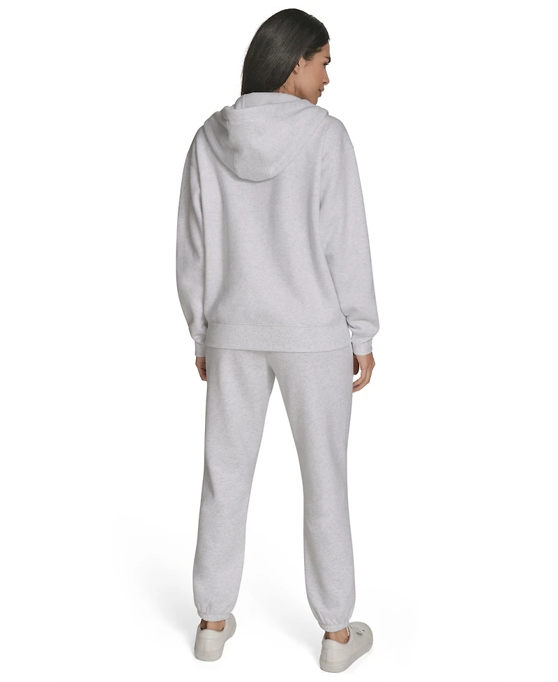 Calvin Klein Women's Fleece Logo Tape Hoodie Jacket