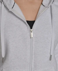 Calvin Klein Women's Fleece Logo Tape Hoodie Jacket