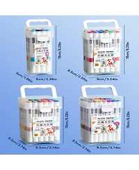 Htutwoo 36 Colors Acrylic Marker Pens For Diy Art Painting, Waterproof & Quick-Dry, For Student Art, Anime,Drawing Supplies Back To School
