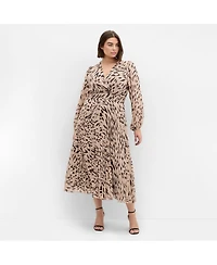 City Chic Women's Georgina Animal Print Dress