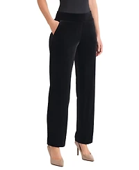 Jones New York Women's High Rise Straight Leg Velvet Pants