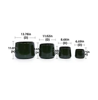 Chic Crate Set of 4 Modern Ceramic Planters