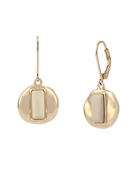 Robert Lee Morris Soho Malachite Molten Disc Drop Earrings