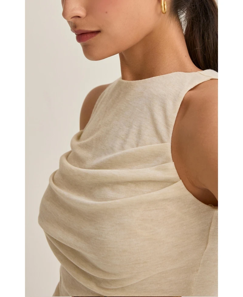Crescent Women's Liv Shirred Knit Tank Top