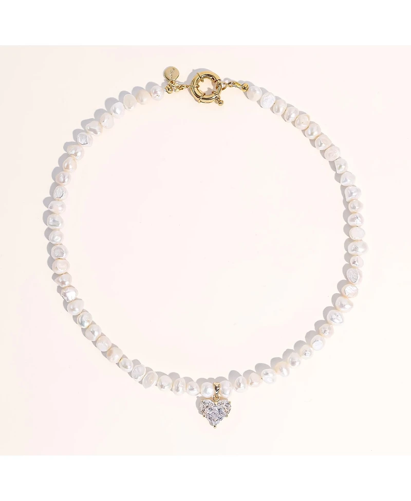 Lola Gold Heart Charm Necklace