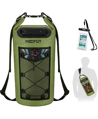 Dry Bag, Waterproof Floating Backpack 5L/10L/20L/30L/40L with Waterproof Phone Case for Boating, Kayaking