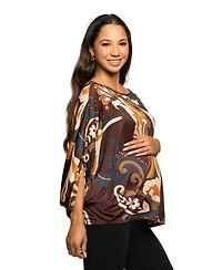 24seven Comfort Apparel Women's Maternity Dolman Sleeve Top