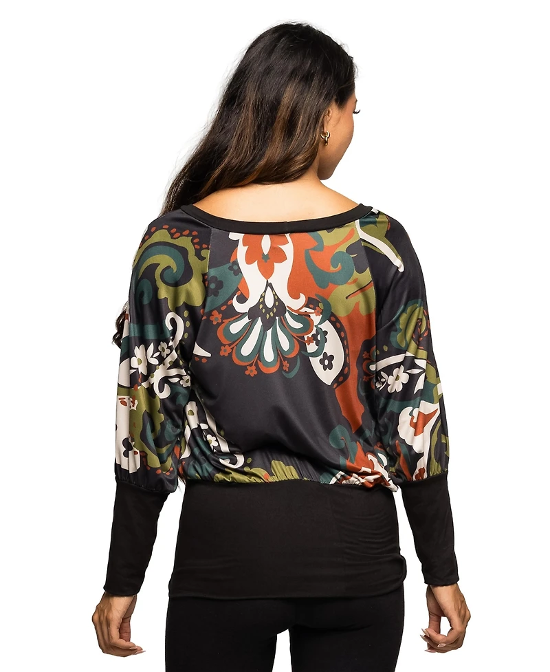 24seven Comfort Apparel Women's Maternity Scoop Neck Top