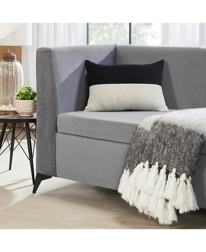 Ihi Home Velvet Linen Decorative Pillow Cover, 14" x 20"