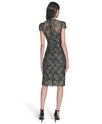 Eliza J Women's Printed Deep V-Neck Dress