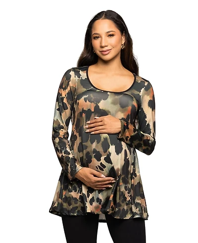 24seven Comfort Apparel Women's Maternity Long Sleeve Top