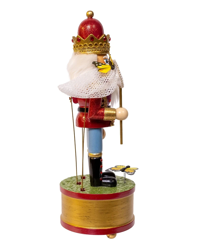 Kurt Adler 12-Inch Wind-Up Musical Butterfly Catcher Nutcracker