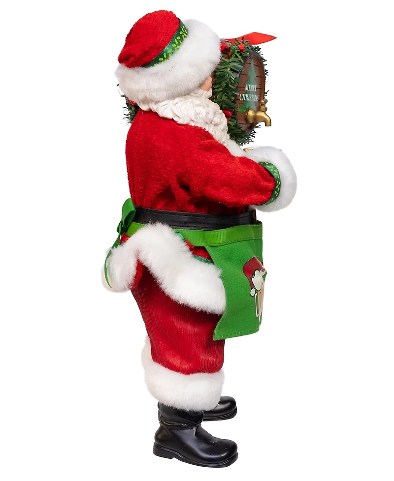 Kurt Adler 10.5-Inch Fabriche Beer Santa with Barrel