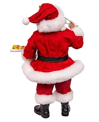Kurt Adler 10.5-Inch Fabriche Santa with Sushi Platter