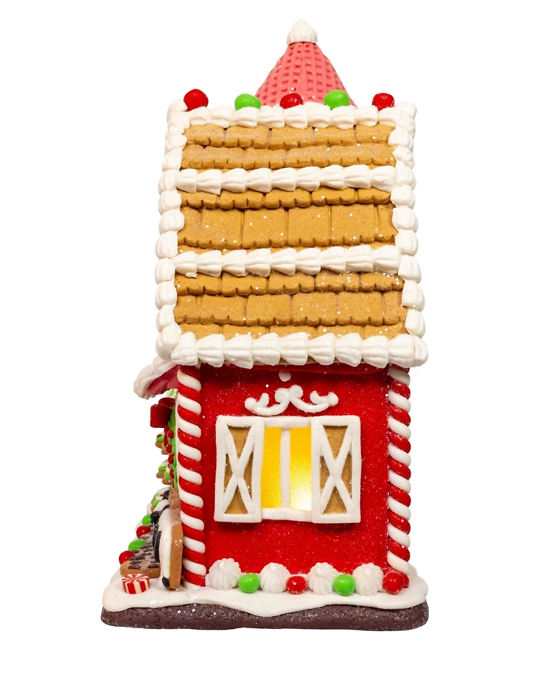 Kurt Adler 12-Inch Battery Operated Led Gingerbread Barn